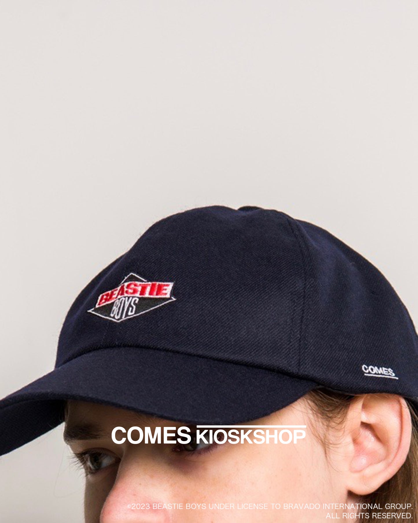 BEASTIE BOYS CAP (刺繍色|白×黒×赤)