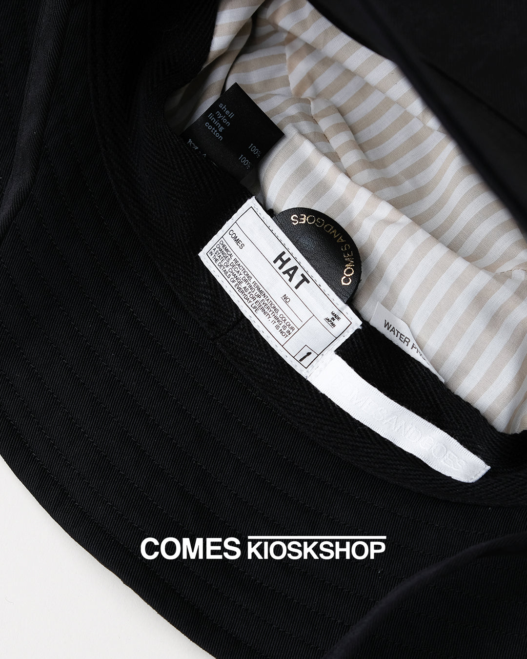 TASLAN NYLON BUCKET HAT(あご紐付き) (WATER PROOF)