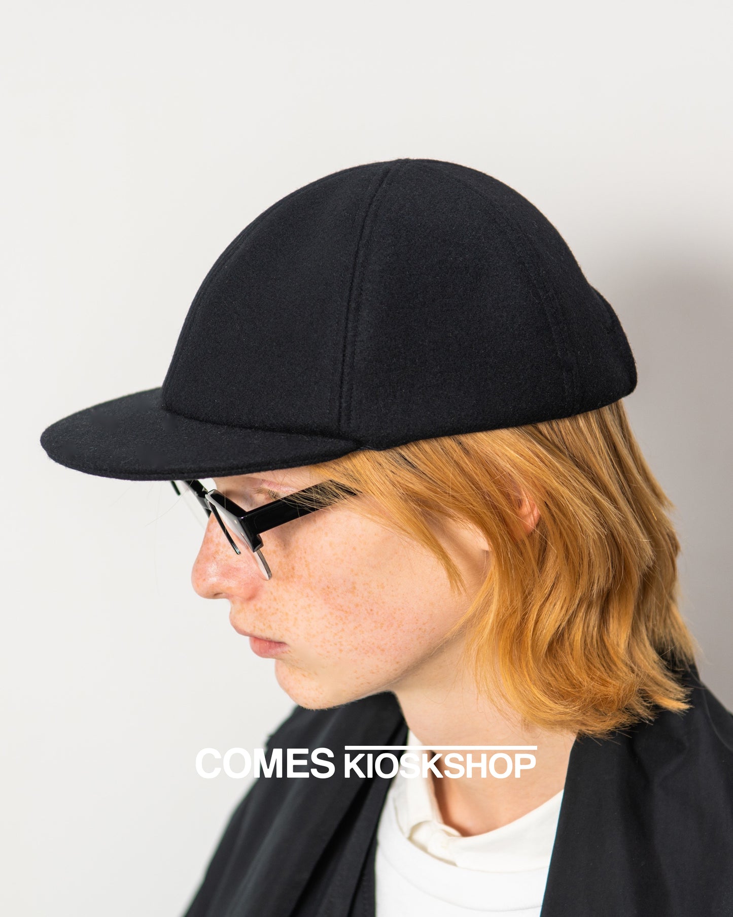WATER PROOF MELTON WOOL LITTLE BRIM CAP