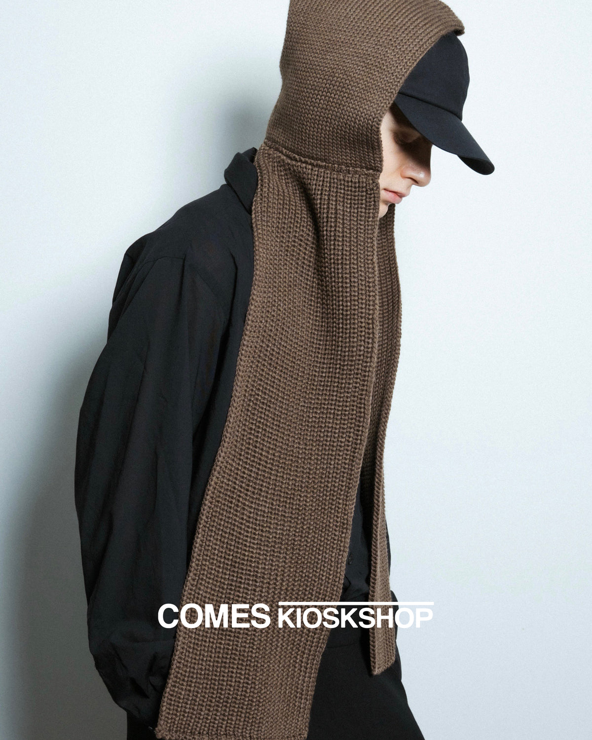 MERINO WOOL HOODIE MUFFLER