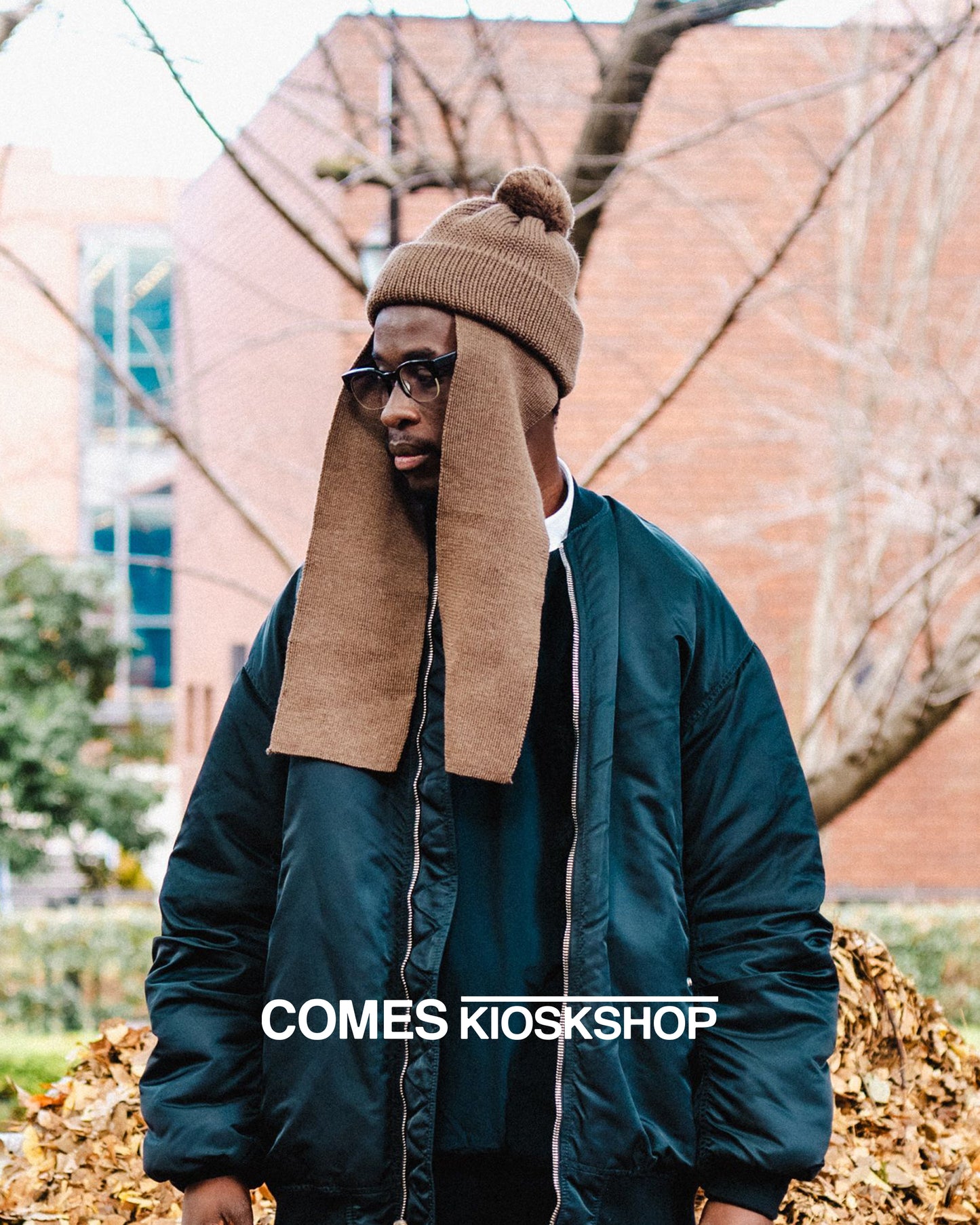 WOOL STANDARD KNIT 梵天 , マフラー付き