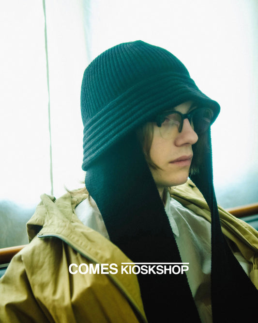 WOOL KNIT BALLOON HAT (マフラー付き)